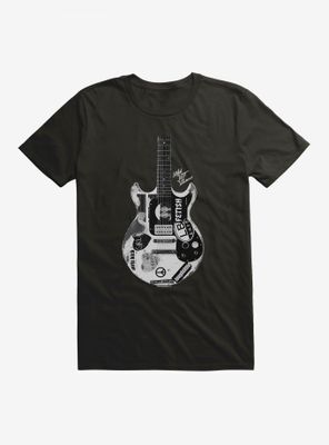 Joan Jett Black And White Guitar Logo T-Shirt