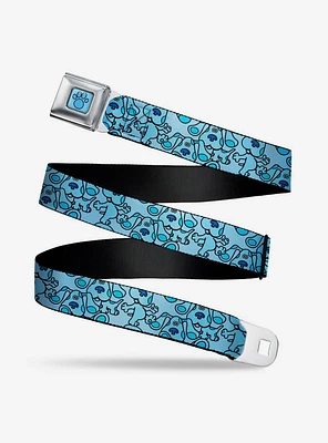 Blue's Clues Blue Scattered Seatbelt Belt