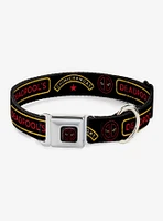 Marvel Deadpool Chimichangas Flames Seatbelt Dog Collar