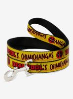 Marvel Deadpool Chimichangas Flames Yellow Black Red Dog Leash