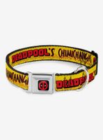 Marvel Deadpool Chimichangas Flames Yellow Black Red Seatbelt Dog Collar