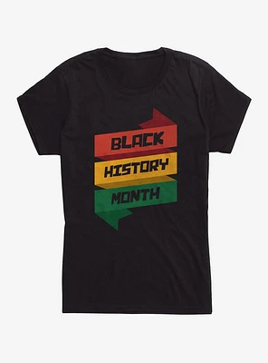 Black History Month Banners Girls T-Shirt