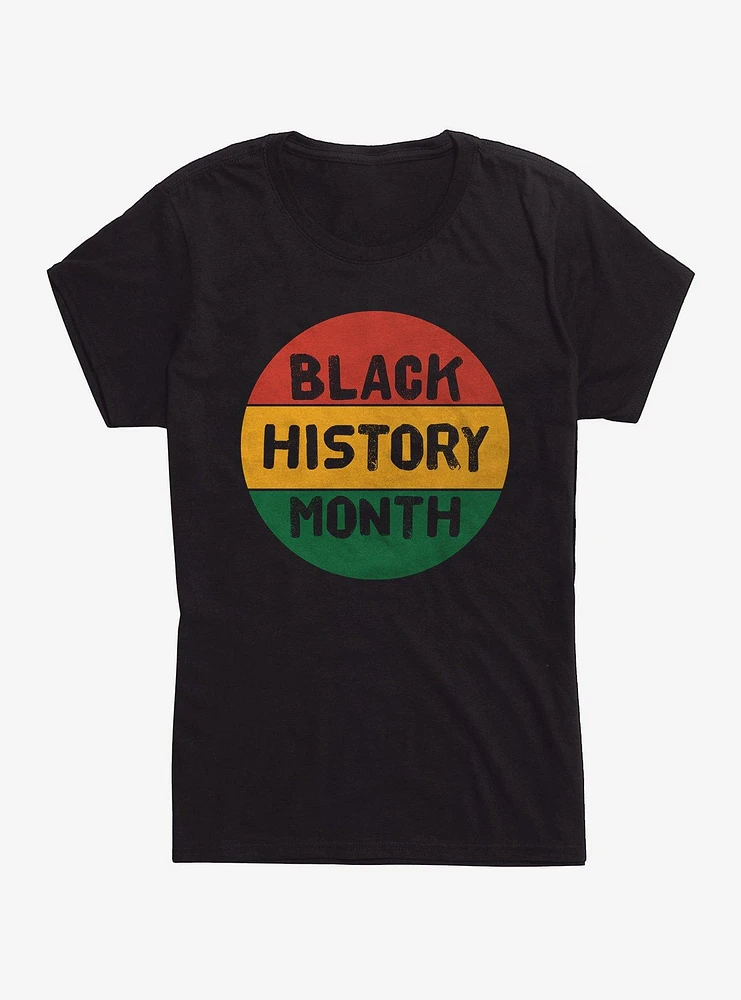 Black History Month Circle Script Girls T-Shirt
