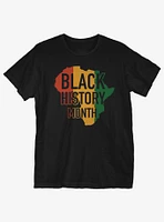 Black History Month Africa Print T-Shirt