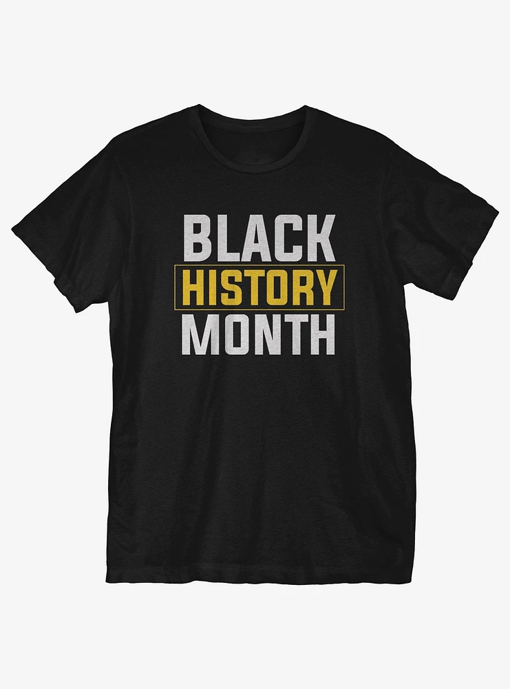 Black History Month Bold Font T-Shirt