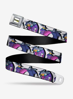 Disney Darkwing Duck 3 Poses White Youth Seatbelt Belt