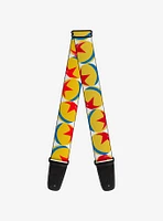 Disney Pixar Luxo Ball Repeat White Yellow Blue Red Guitar Strap