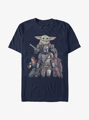 Extra Soft Star Wars The Mandalorian Crew Poster T-Shirt
