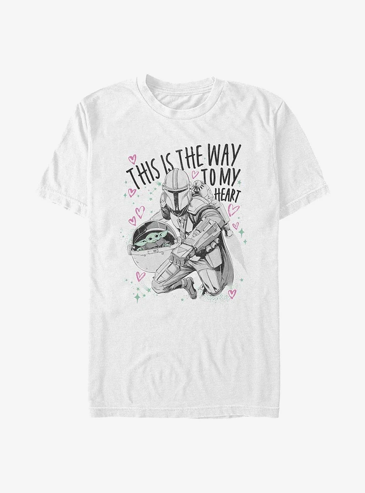 Star Wars The Mandalorian Way To My Heart Extra Soft T-Shirt