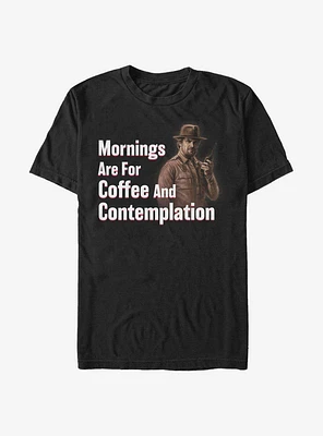 Extra Soft Stranger Things Hopper Coffee And Contemplation T-Shirt