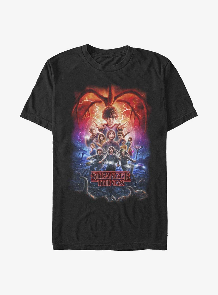 Extra Soft Stranger Things Group Pumpkins Poster T-Shirt