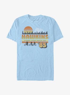 Extra Soft Stranger Things Hawkins Vintage Sunset T-Shirt