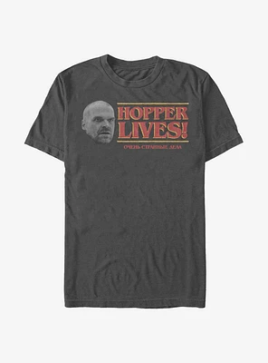 Extra Soft Stranger Things Hopper Lives! T-Shirt