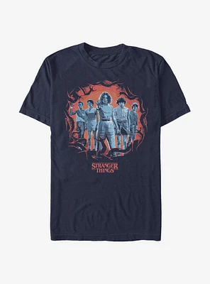 Extra Soft Stranger Things Tonal Eleven Group Pose T-Shirt