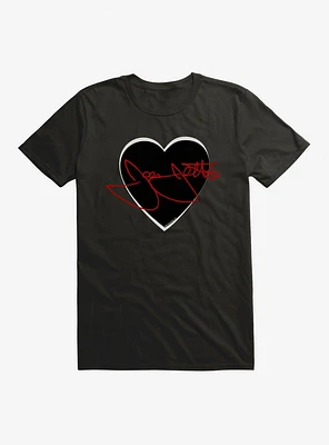 Joan Jett Script Autograph Heart T-Shirt