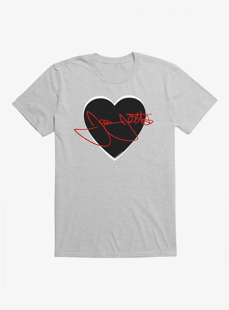 Joan Jett Script Autograph Heart T-Shirt