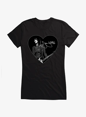 Joan Jett Photo And Autograph Heart Girls T-Shirt