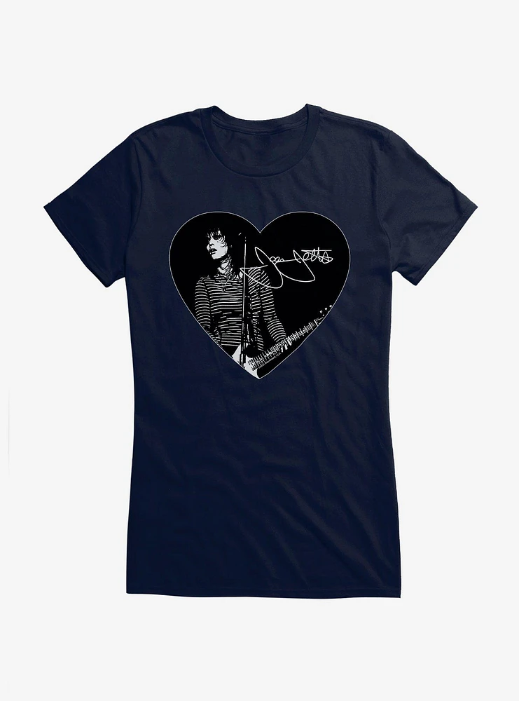 Joan Jett Photo And Autograph Heart Girls T-Shirt