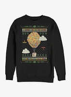 Disney Pixar Up Ugly Holiday Sweater Crew Sweatshirt