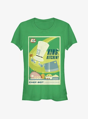 Disney Wall-E King Of The Kitchen Poster Girls T-Shirt
