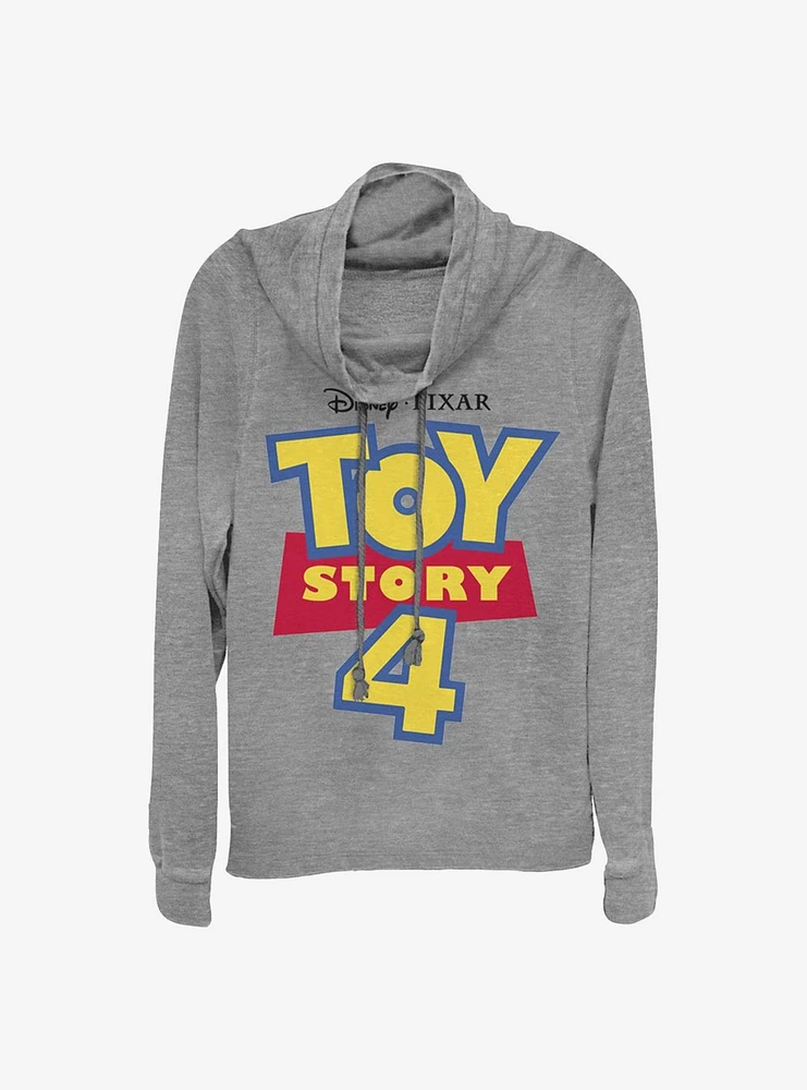 Disney Pixar Toy Story 4 Movie Title Cowlneck Long-Sleeve Girls Top