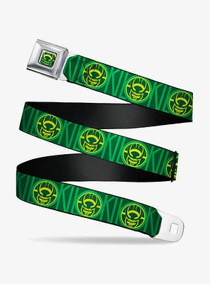 Marvel Loki Ikons Green Seatbelt Belt