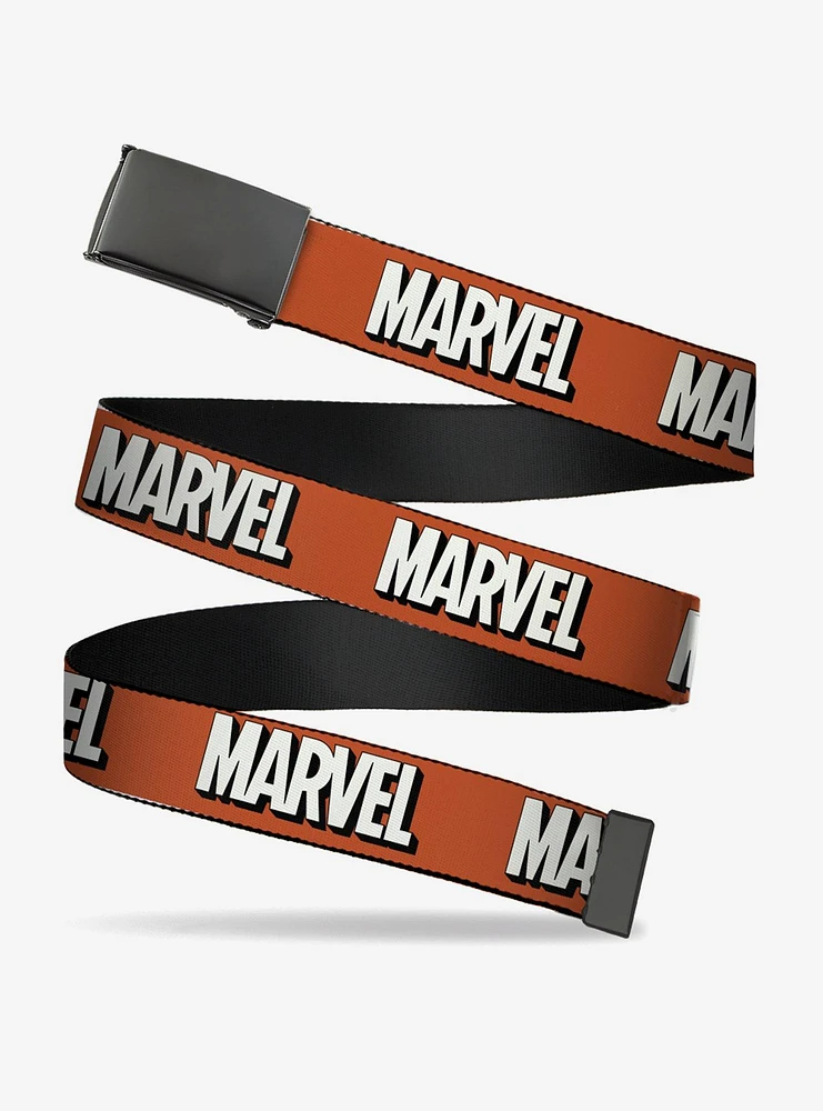 Marvel Shadow Logo Red Black White Clamp Belt