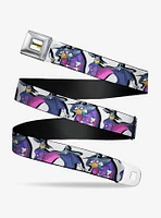 Disney Darkwing Duck 3 Poses White Seatbelt Belt