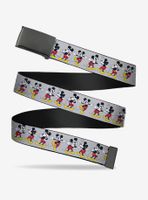 Disney Mickey Mouse Poses Gray Clamp Belt