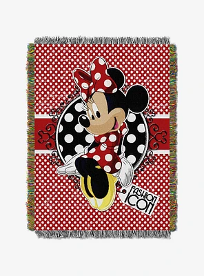 Disney Minnie Mouse Bowtique Forever Tapestry Throw
