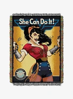 DC Comics Wonder Woman She Can Tapestry Throw