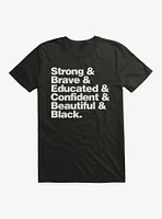 Black History Month Strong Brave T-Shirt