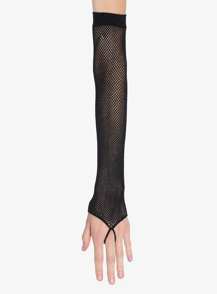 Black Fishnet Ring Arm Warmers
