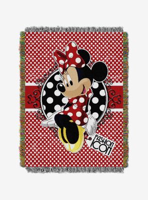 Disney Minnie Mouse Bowtique Forever Tapestry Throw