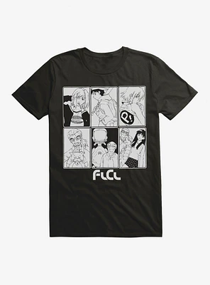 FLCL Black And White Panels T-Shirt