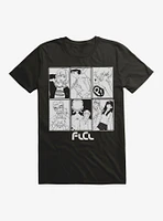 FLCL Black And White Panels T-Shirt