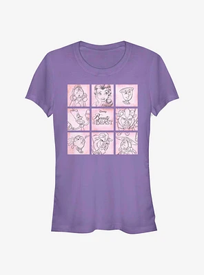 Disney Beauty And The Beast Sketches Girls T-Shirt