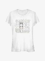 Disney Princesses Floral Girls T-Shirt