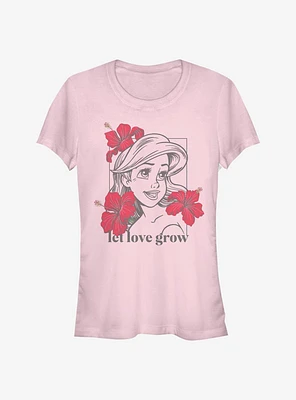 Disney The Little Mermaid Ariel Floral Girls T-Shirt