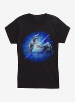 Alien Robot Dinosaurs Womens T-Shirt