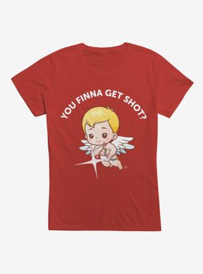 Get Shot By Cupid Womens T-Shirt