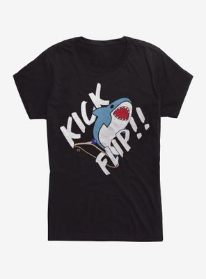 Kickflip Shark Womens T-Shirt