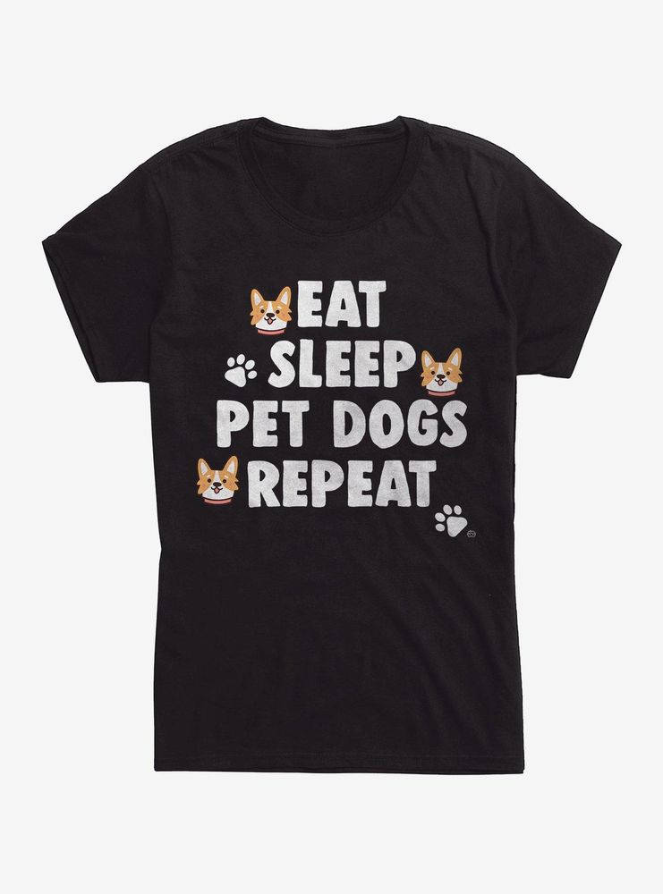 Pet Dogs Repeat Womens T-Shirt