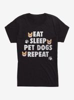 Pet Dogs Repeat Womens T-Shirt