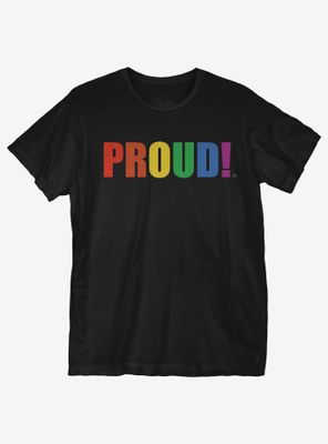 Proud Rainbow Font T-Shirt