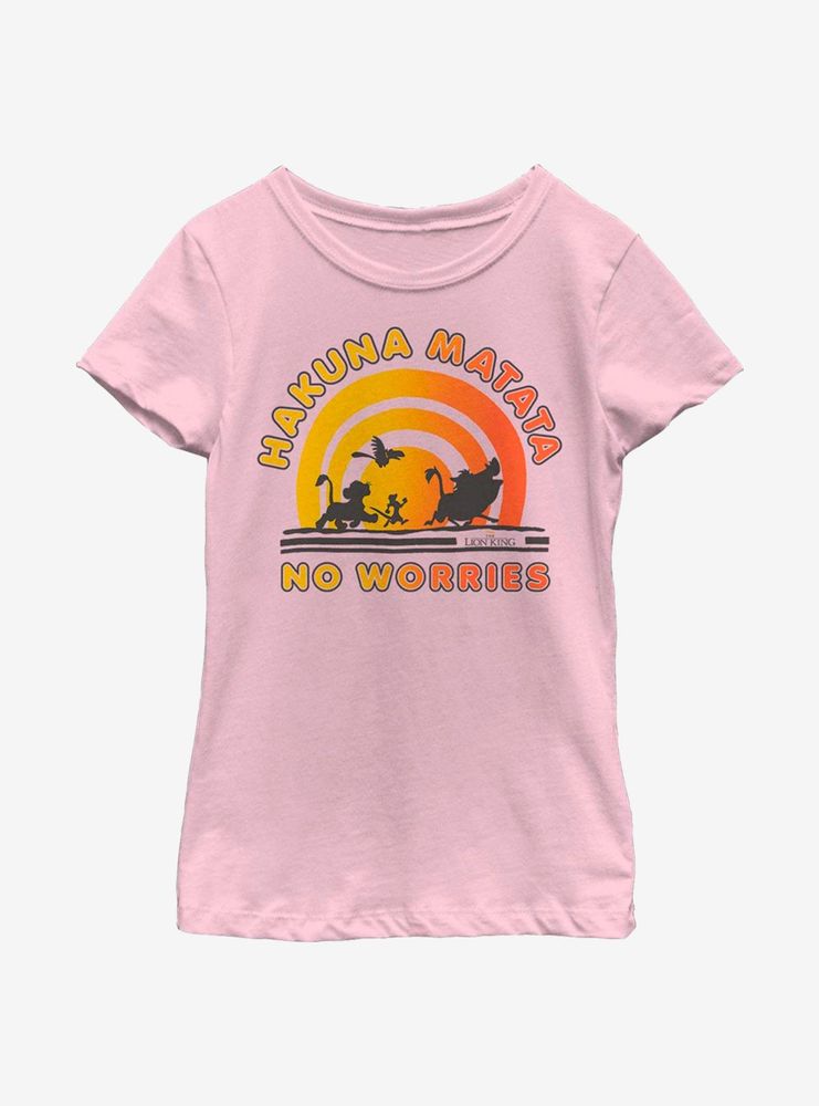 Disney The Lion King No Worries Youth Girls T-Shirt