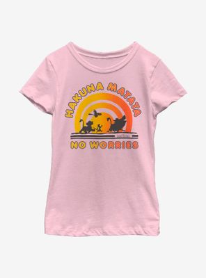 Disney The Lion King No Worries Youth Girls T-Shirt