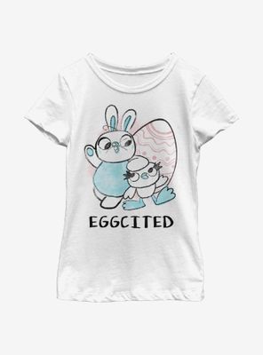 Disney Pixar Toy Story 4 Eggcited Ducky Bunny Youth Girls T-Shirt