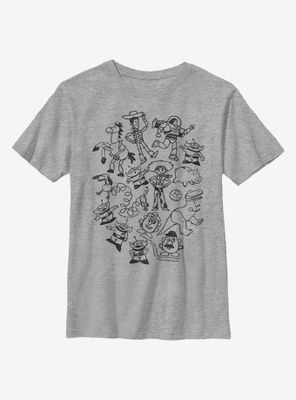 Disney Pixar Toy Story Group Doodle Youth T-Shirt