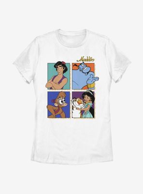 Disney Aladdin Four Square Womens T-Shirt